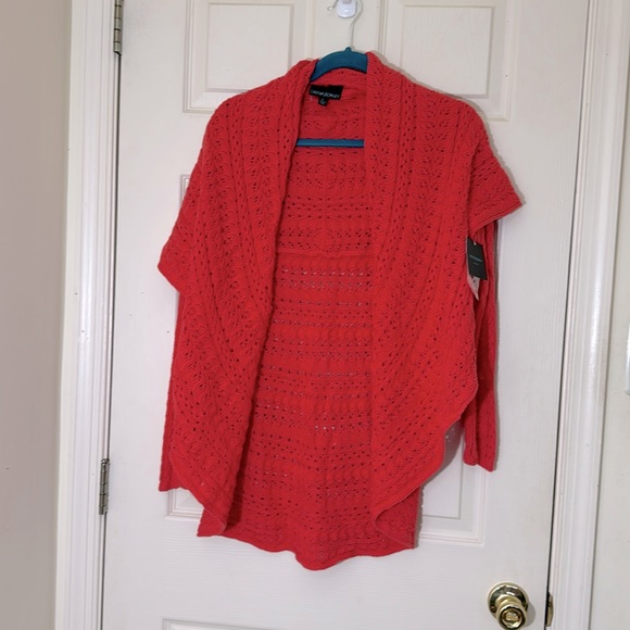 NWT Orange Shrug Style Crochet Cardigan Size Large - Picture 1 of 7
